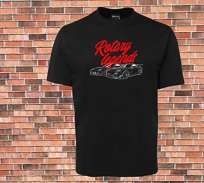 JB's Black T-shirt Rotary Legends Mazda Dynamic Duo Great New Design • $22.99