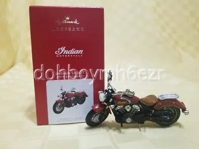 Hallmark 2021 Indian Scout Motorcycle 100th Anniversary Christmas Ornament • $63.98