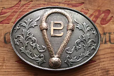 Vintage Large Vogt Sterling Silver 10K Gold Cowboy Cowgirl Western Belt Buckle • $1298