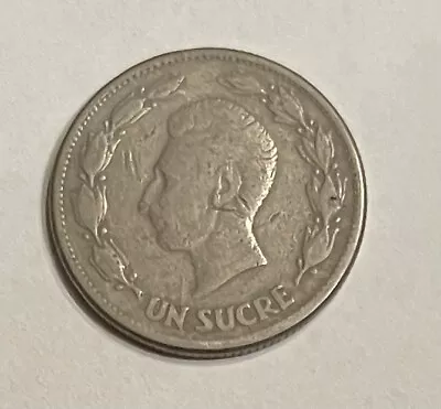 1946 Ecuador 1 Un Sucre Coin • $1.25