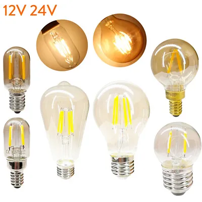 12V 24V 1W 6W E27 E14 E12 Vintage Retro COB LED Filament Light Bulb T22 G40 Lamp • $5.19