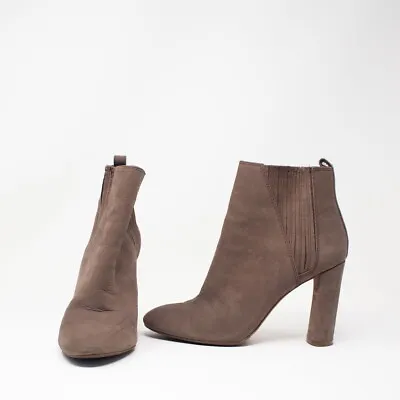 Vince Camuto Fateen Cylinder Heel Nubuck Leather Ankle Booties Shoes 7.5 • $24.50