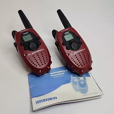 Motorola TalkAbout T5200 14-Channel Two-Way Radio Walkie Talkie With Manual. • $24.99