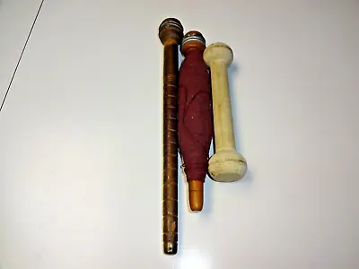 Lot Of 3 Vintage Industrial Style Wooden Thread Spools Bobbins • $6