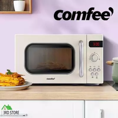 Comfee 20L Microwave Oven 800W Countertop Kitchen 8 Cooking Settings Cream • $116.10