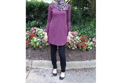 Burgundy Tunic Long Modest Muslim Wear. Size Medium • $22.99