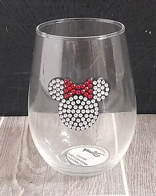 NEW Disney MINNIE MOUSE Glass Drinking Tumbler With BLING! • £3.99