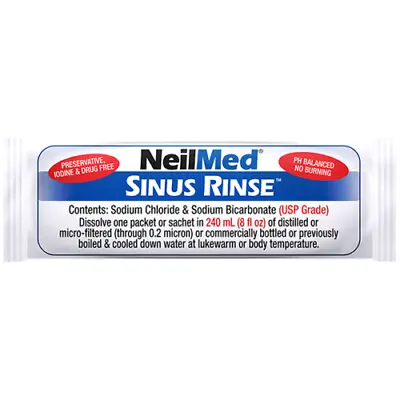 NeilMed Natural Sinus & Allergy Relief Premixed Sachets Iodine & Drug Free • £6.99