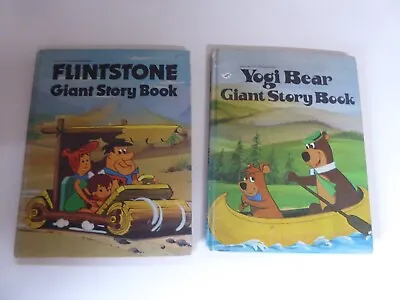 Yogi Bear & Flintstone Giant Story Books Hanna-Barbera Authorised Editions 1974 • £14.99