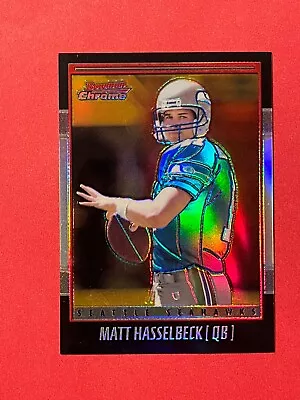 2001 Bowman Chrome GOLD REFRACTOR Matt Hasselbeck #54 Serial #83/99 - Seahawks  • $4.99