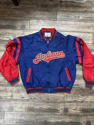 CLEVELAND INDIANS Vintage MLB JACKET By Mirage Size XL • $56.69