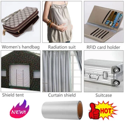 £11.56 • Buy Copper Fabric RFID RF Shielding Anti-Radiation EMF Blocking Protection Liner DIY