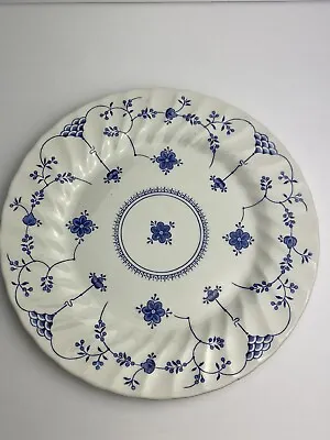 Vintage MYOTT Finlandia Cobalt Blue Daisies Dinner Plate - Made In England • $29