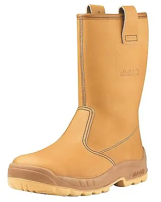 Jallatte Jalaska Honey Leather Rigger Work Safety Steel Toecap Boots • £89.99