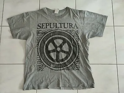 Vintage Sepultura Wheel Shirt 1996 Large Slayer Pantera Soulfly Metal Rap • $480