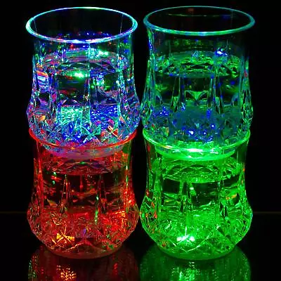 LED Glasses Multi Color Light Up Drinking Tumblers Liquid Activated • £12.54