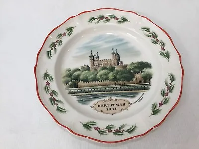 £26.86 • Buy Wedgwood 'Tower Of London' Christmas 1984 Queen's Ware Collector Plate, 8  Dia