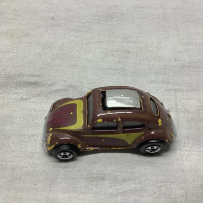 $15.99 • Buy Hot Wheels 69’ VW Beetle Bug Slug Bug Brown Chrome Engine Pre Owned