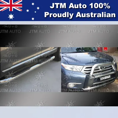$639 • Buy Side Steps + Nudge Bar Stainless Steel Aluminium To Suit Toyota Kluger 2011-2013