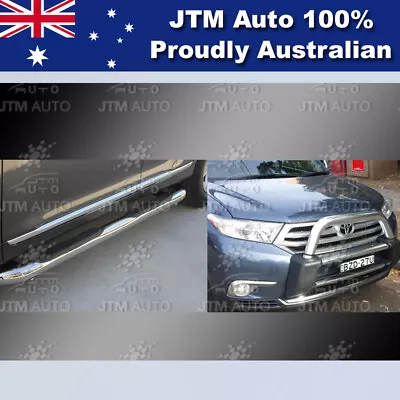 Side Steps + Nudge Bar Stainless Steel Aluminium To Suit Toyota Kluger 2011-2013 • $575.10