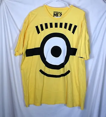 Minions Eyeball T-Shirt Men's Size 2X Despicable Me 2 Yellow • $6.38