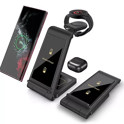 3in1 Wireless Charger Station Dock For Samsung Galaxy Watch 5/6 Z Fold 5 S23/S24 • $21.98