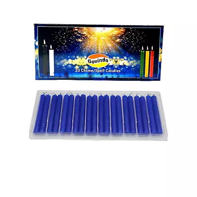 Govinda - 4 Inch Mini Ritual Chime Spell Candles - Blue - Pack Of 20 • $10.82