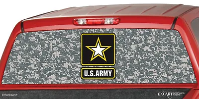 $47.20 • Buy U.S. ARMY CAMO Rear Window Graphic Decal Sticker Tint Truck SUV Camouflage Ute
