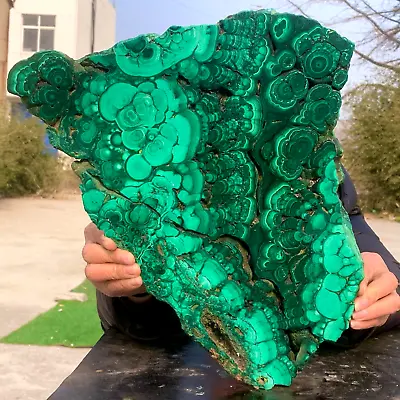 15.84LB Natural Glossy Malachite Transparent Cluster Rough Mineral Sample • $0.99