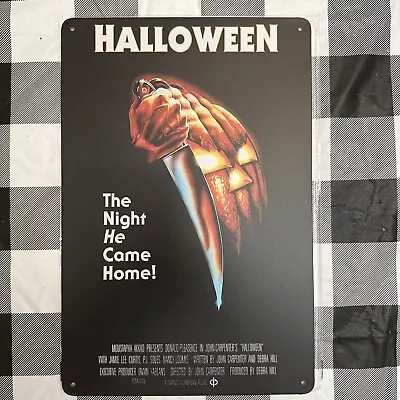 Halloween Movie Poster Tin Wall Art 8x12” Michael Meyers Home Decor • $14.99