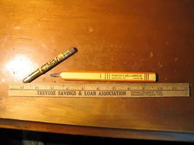 Vintage Advertising Pencils Ruler US Navy Trevose Savings And Loan.... • $2