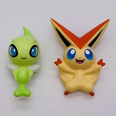 Lot Of 2 Pokémon TGC: Mythical Squishy Premium Collection Celebi & Victini Only • $19.99