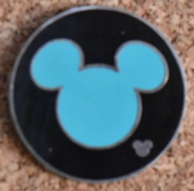 P9 Disney Pin Blue Mickey Icon In Black Circle  Hm  1 Of 5 • $3.95