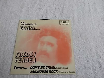 Pop    Freddy Fender : En Memoria A Elvis  7  45    Rpm Record & Sleeve • $1