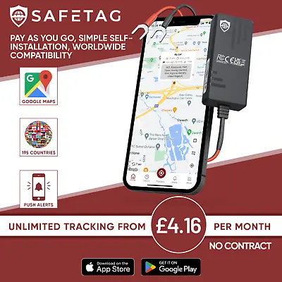 SafeTag Volt 4G LTE GPS Tracker Car/Lorry/Van Tracking Device & System - UK LTD • £22.99