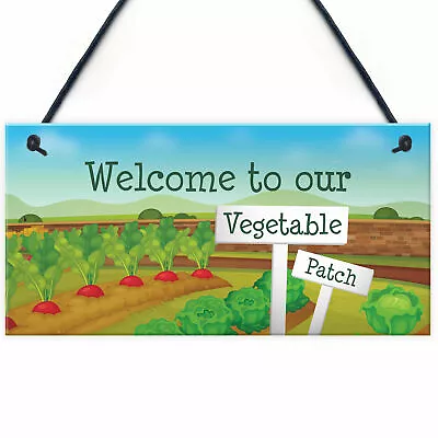 £3.99 • Buy Vegetable Veggie Patch Welcome Garden Signs Allotment Garden Shed Plaques