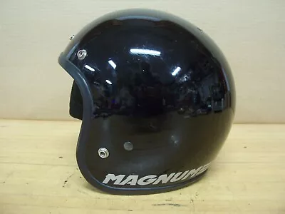 Vintage Black Professional Bell MAGNUM Motorcycle Helmet Size 7-3/8 - 59 Cm • $1100