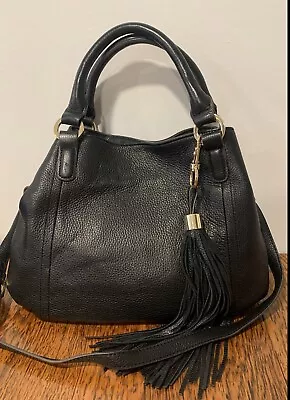 G.I.L.I. Black Genuine Leather Hobo Top Handle/crossbody Bag • $25