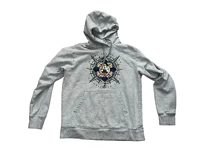 Disney Cruise Line Gray Hoodie Sweatshirt Size M Spell Out Mickey Mouse • $23.09