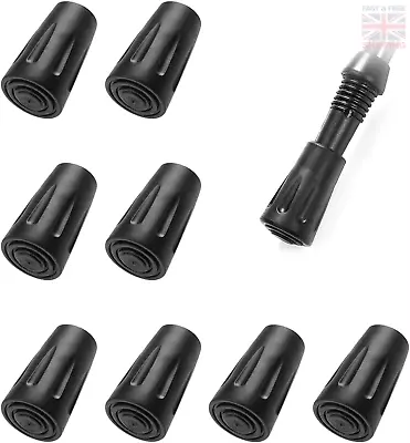 8 Pieces Nordic Walking Stick Tip Caps Rubber Pole Tip Protector For Hiking • £7.94