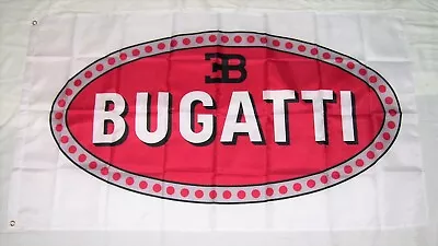 Bugatti 3'x5' Flag Banner Italian Race Car Man Cave Garage Shop Wall F1 Red Bull • $13.94