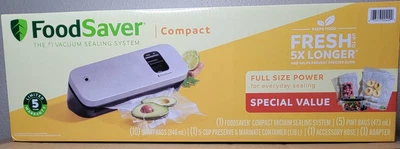 $48 • Buy Food Saver Vacuum Sealer Special Value Pack, Compact Machine With Bags (New)