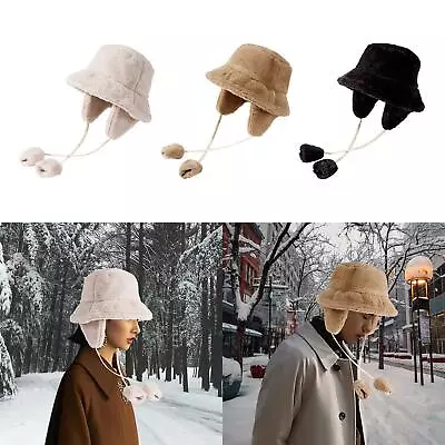 Winter Warm Cap With Removable Earflaps Ear Protection Cap Bucket Hats Snowboard • $25.91