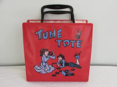 1950’s Vintage Tune Tote Ponytail Carry Case 20 Sleeves Vinyl Records 45 RPM 7” • £16