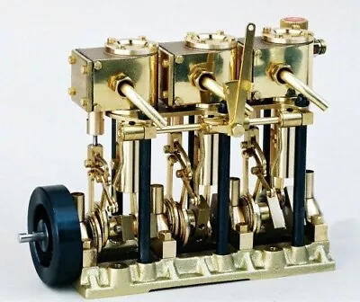 SAITO Steam Engine For Model Ship Marine Boat T3DR Duplex 3-Cylinder FedeX DHL • $619.73