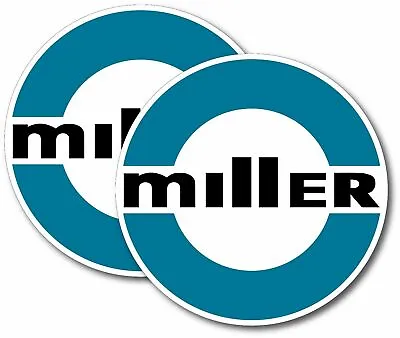 2x Miller Welder 1980 Decal Sticker 3m Usa Made Truck Vehicle Window Wall Car • $6.99