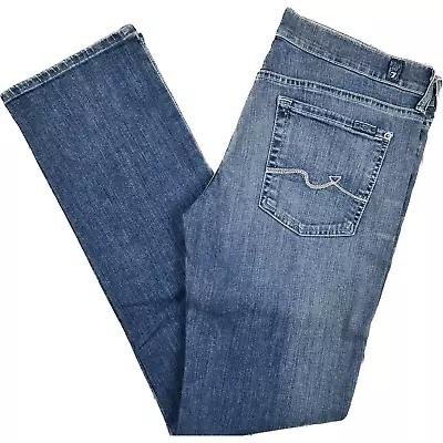 NEW- 7 For All Mankind 'Straight Leg' Distressed Jeans Size- 31 • $125