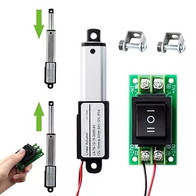 Micro Electric Linear Actuator With Controller 2  Stroke Mini Motion Actuator 12 • $58.95