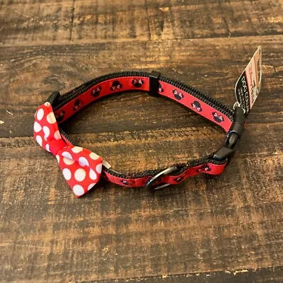 Size Medium Disney Tails Minnie Mouse Red Dog Collar Neck 14.75-20 Inch New • $20