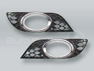 Fog Light Grille With Chrome Trim PAIR Fits 2007-2009 MB E-class W211 • $82.90